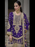 Purple Heavy Chinon Sharara Suit 191871 Closure View
